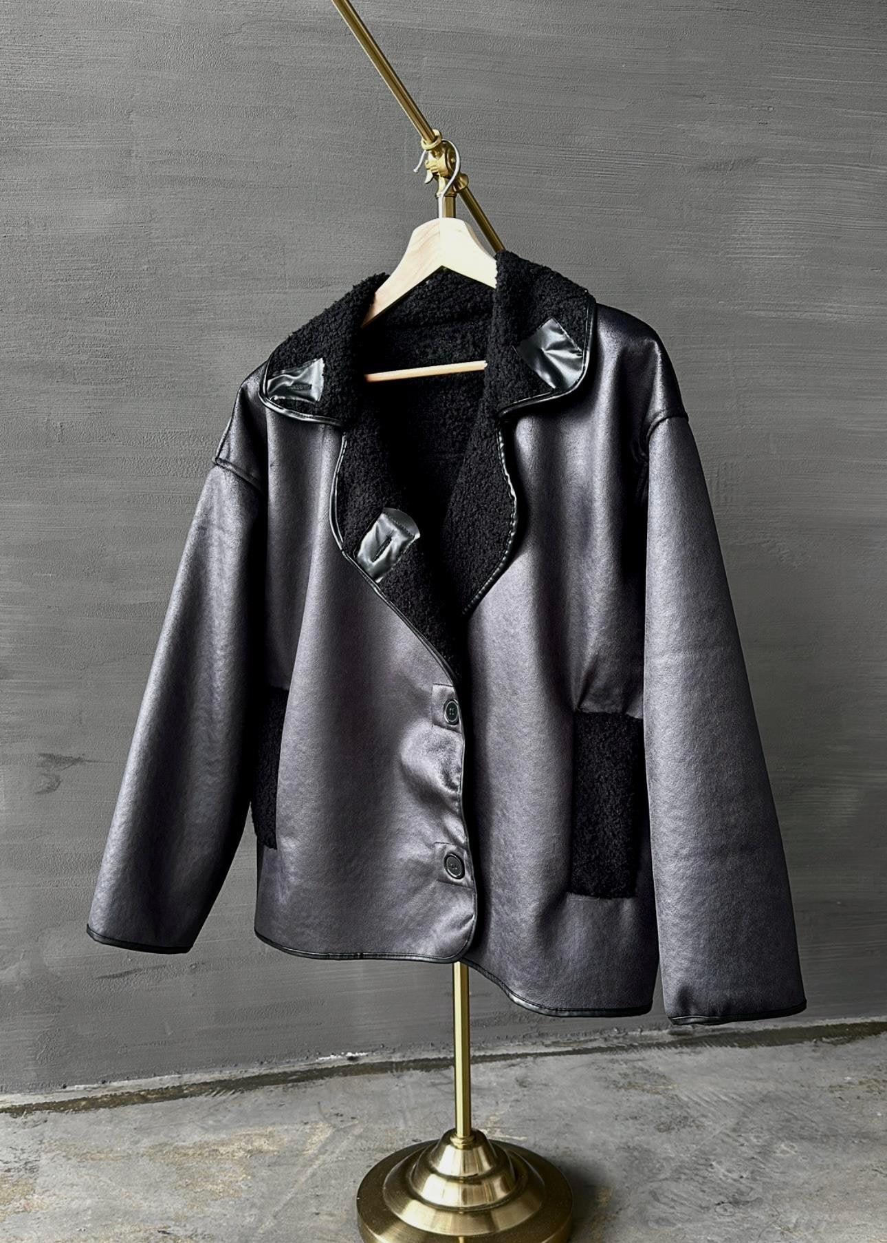 Nubuk Deri Ceket SİYAH