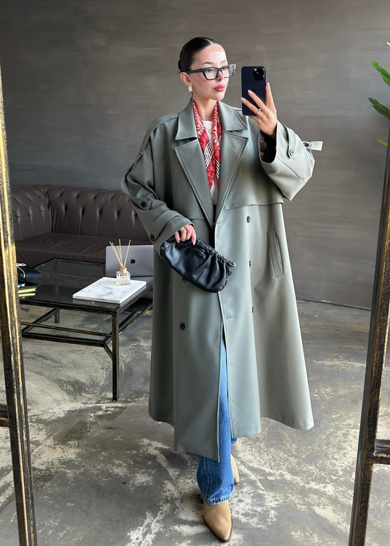 Gabardin Premium Trençkot HAKİ