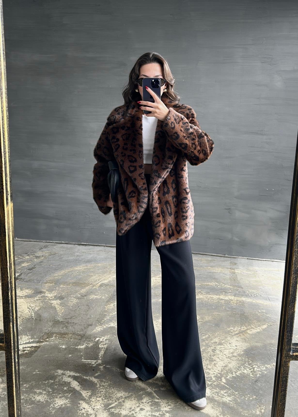 Uzun Leopar Kürk ACI KAHVE