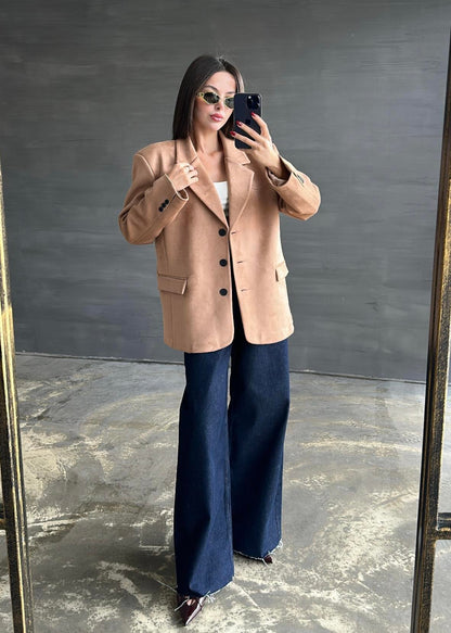 Süet Premium Ceket CAMEL