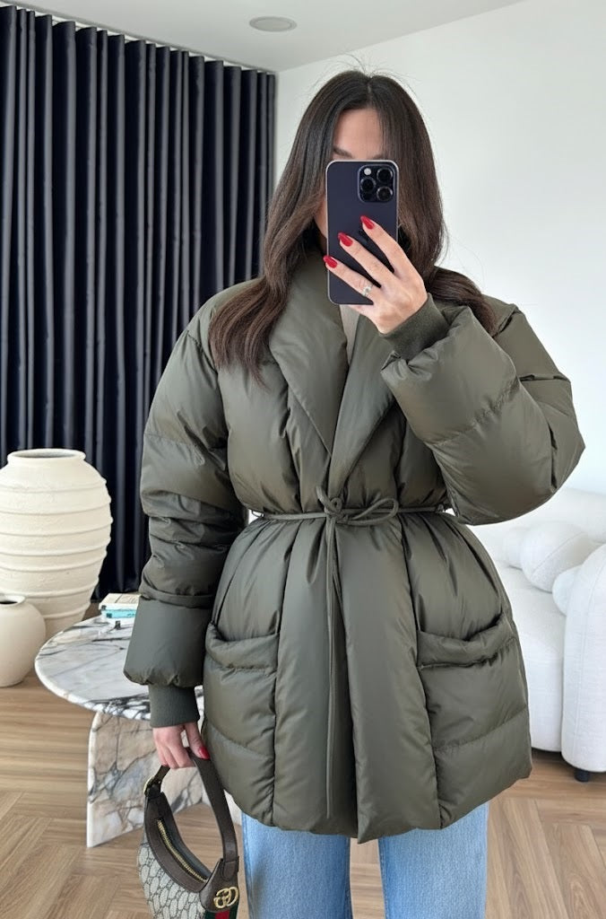 İp Bağlamalı Şişme Mont