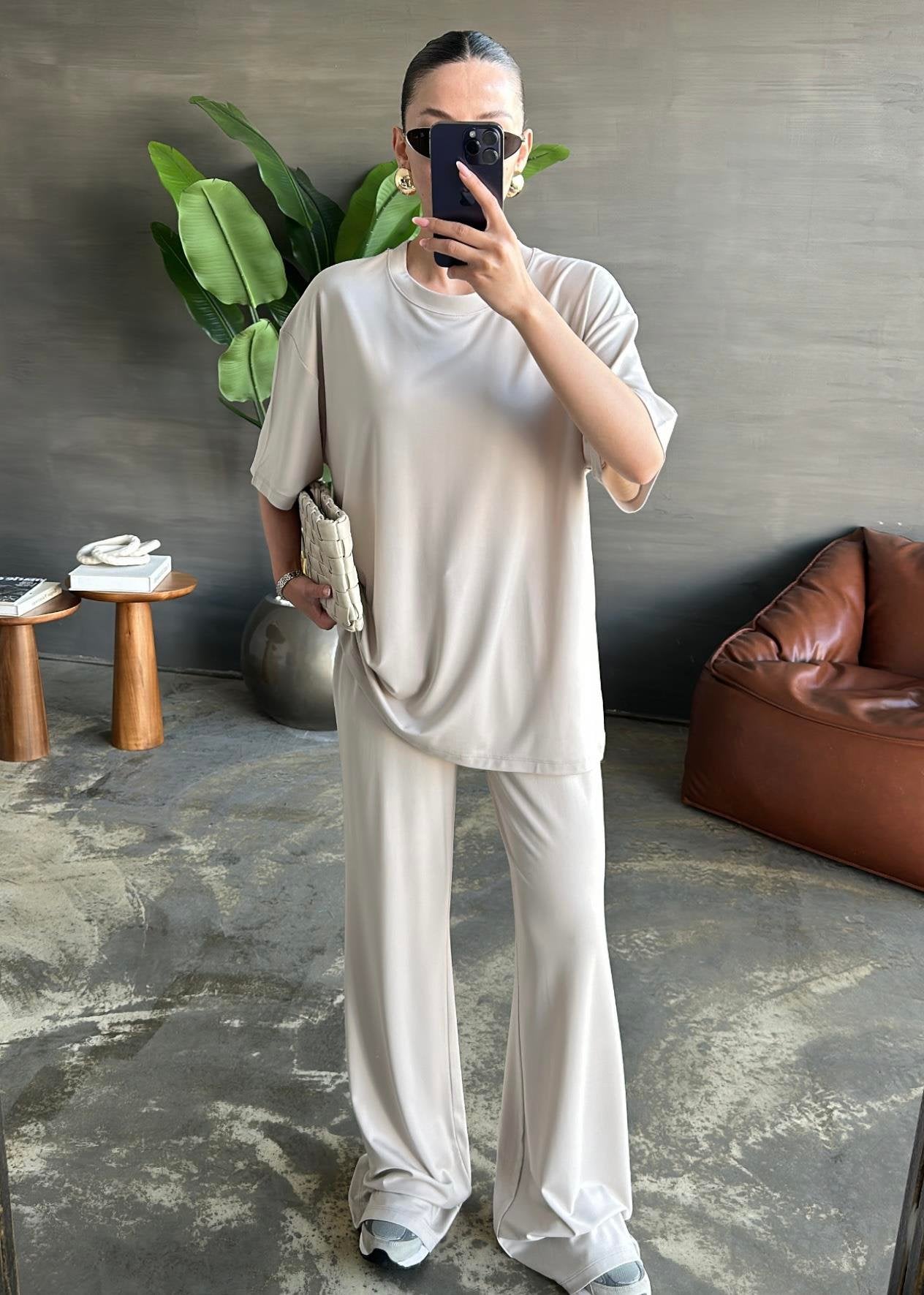 Kısa Kollu Modal Takım SİYAH