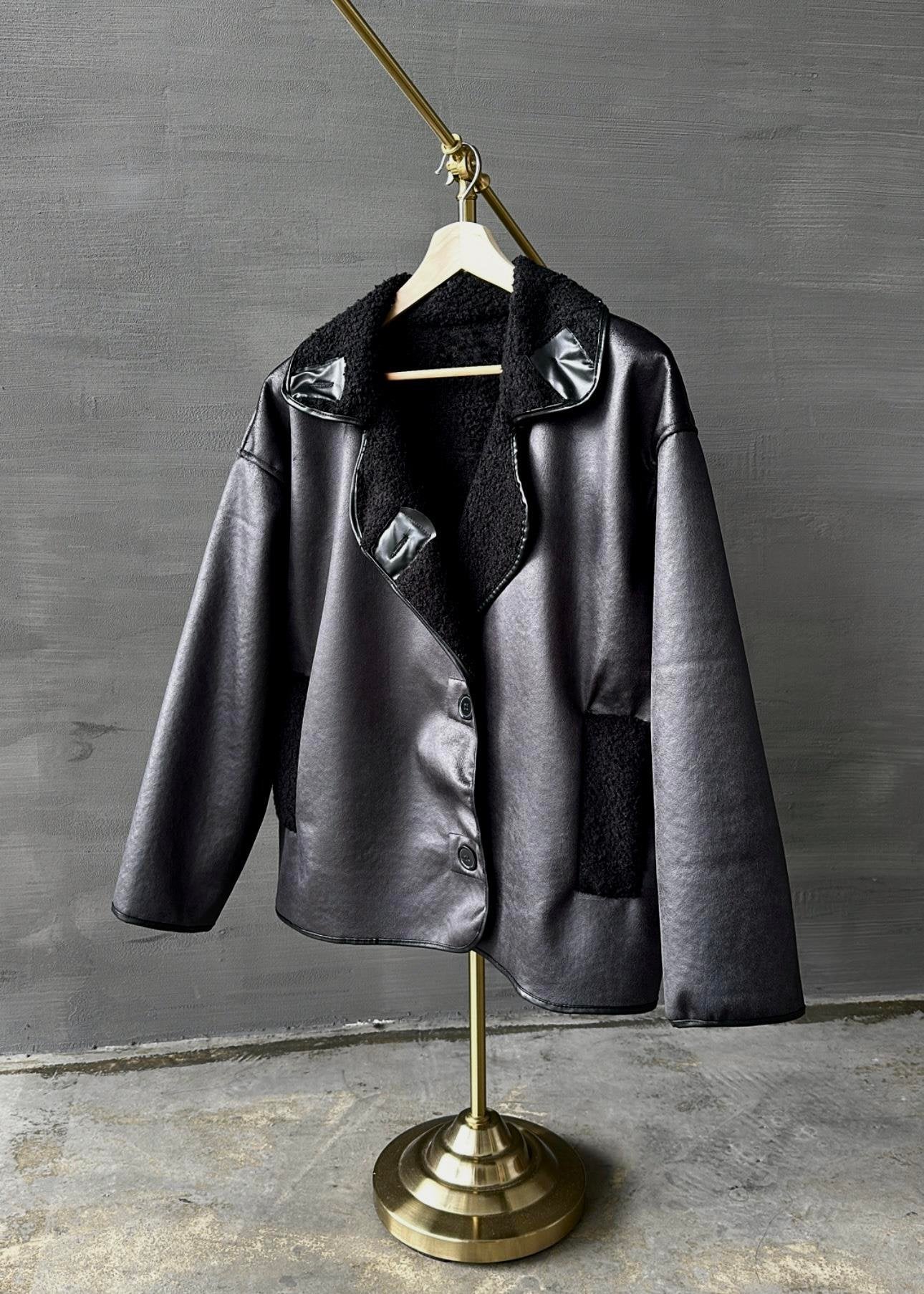 Nubuk Deri Ceket SİYAH