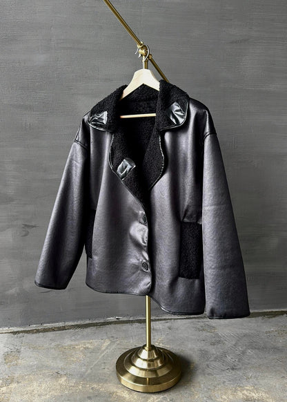 Nubuk Deri Ceket SİYAH