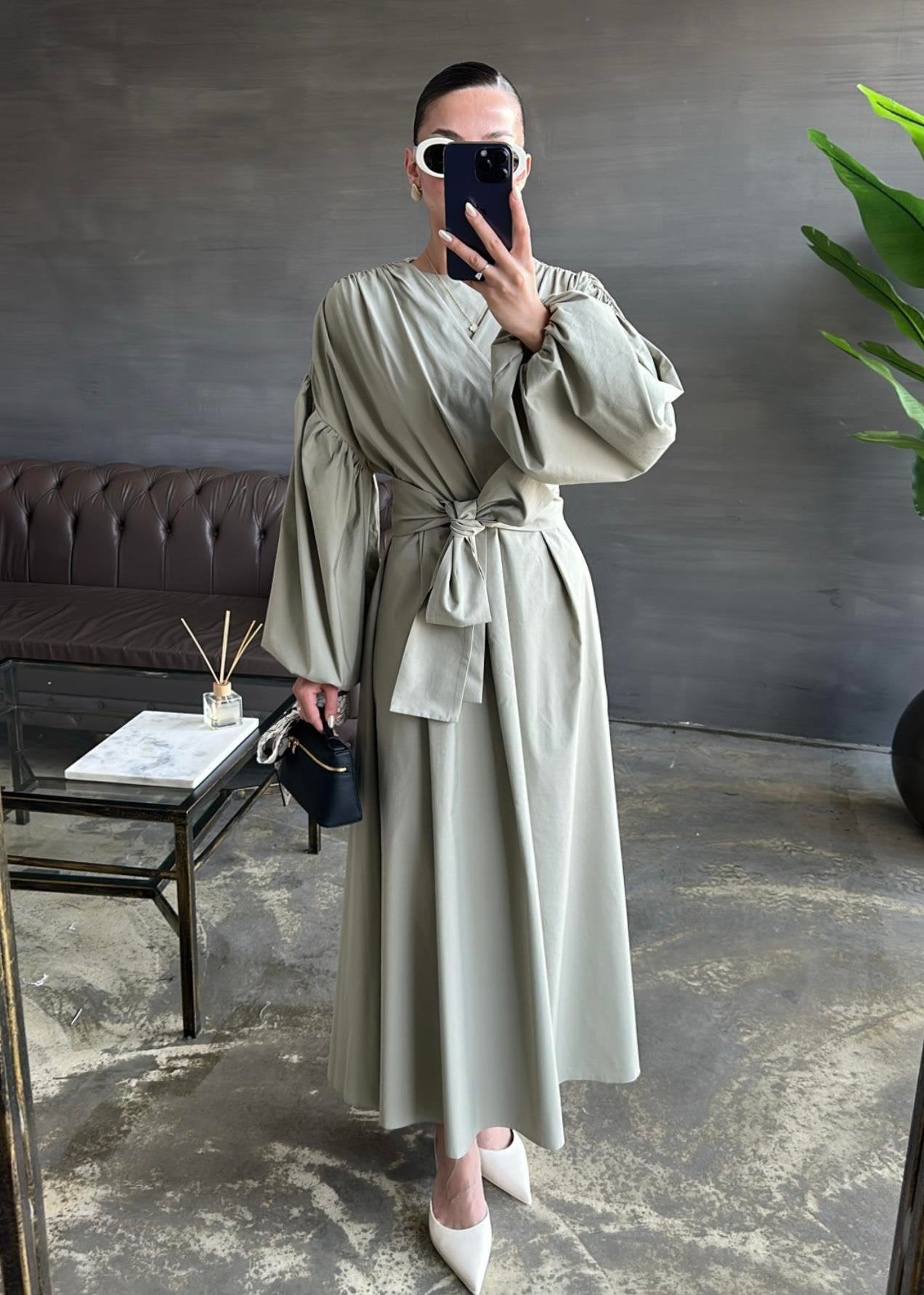 Dacron Balon Kol Elbise ÇAĞLA