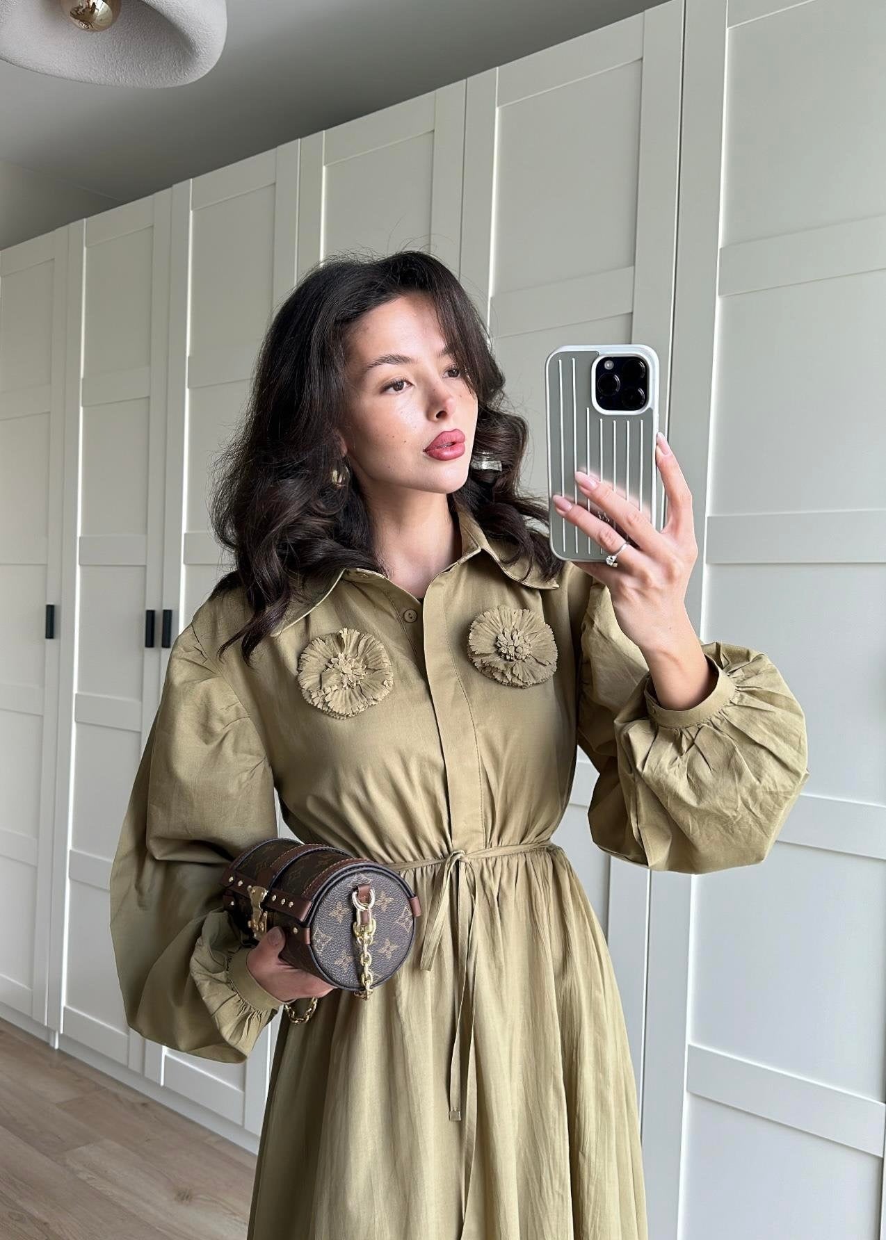 Güllü Kraş Elbise HAKİ