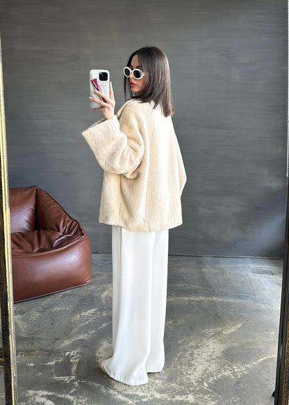 Çift Cepli Kürk SİYAH