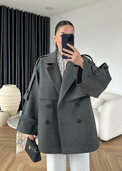 Ara Boy Kaşe Kaban ANTRASİT