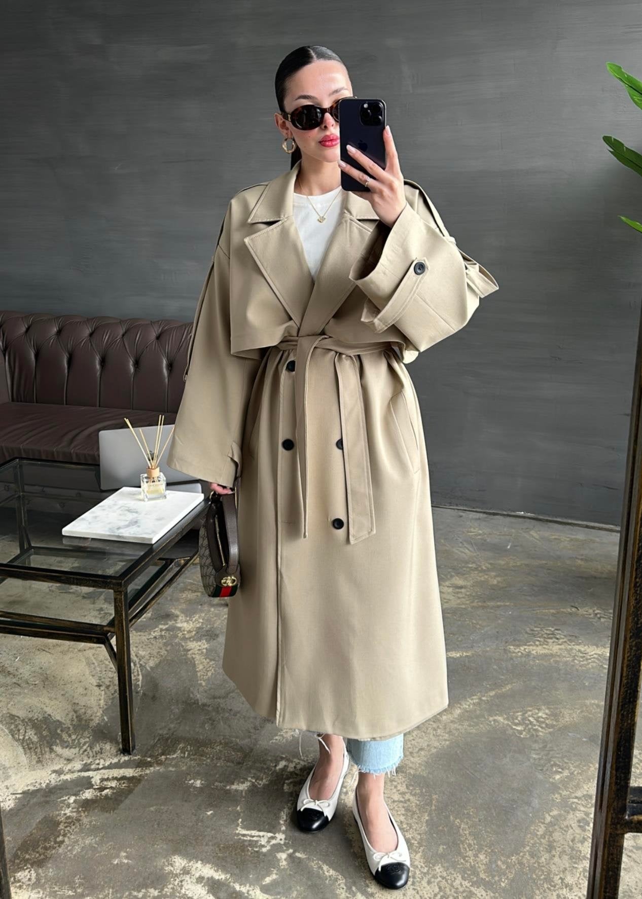 Gabardin Premium Trençkot BEJ