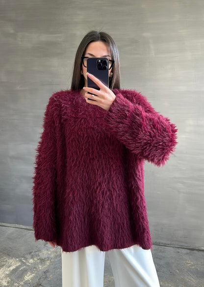 Uzun Tüylü Kazak KREM