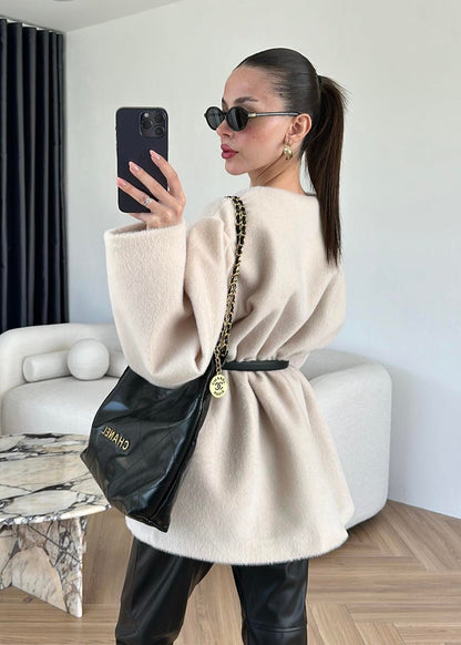 Gold Düğmeli Alpaka Kaban TAŞ