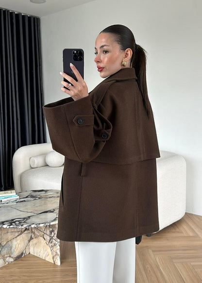 Ara Boy Kaşe Kaban ACI KAHVE