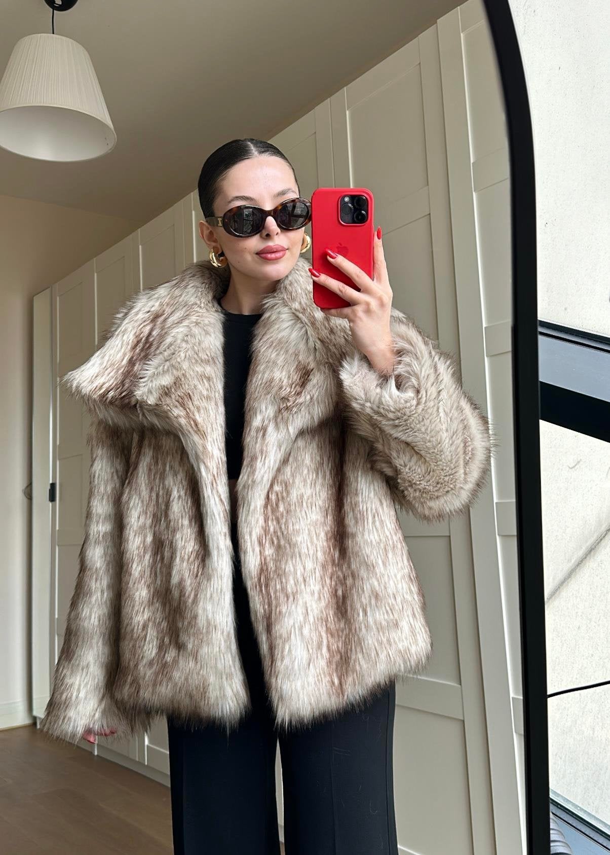 Volümlü Premium Kürk AÇIK BEJ