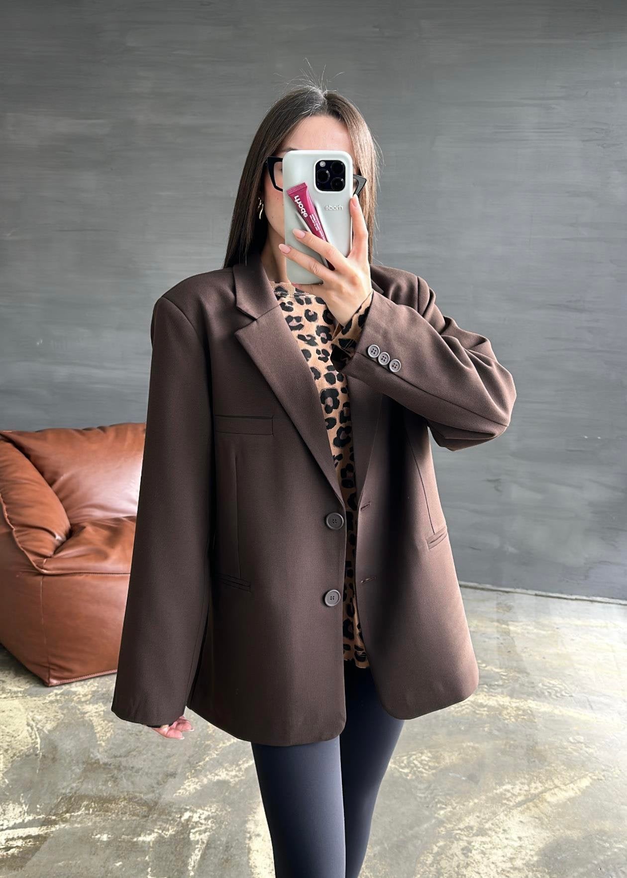 Maya Premium Ceket ACI KAHVE