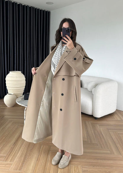 Omuzu Uzun Apoletli Trençkot CAMEL
