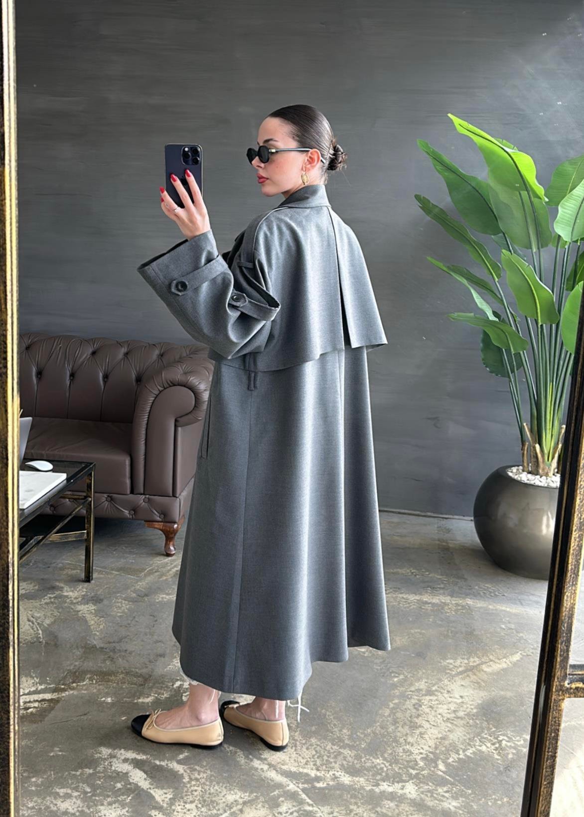 Gabardin Premium Trençkot ANTRASİT