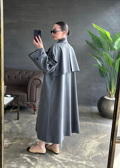 Gabardin Premium Trençkot ANTRASİT