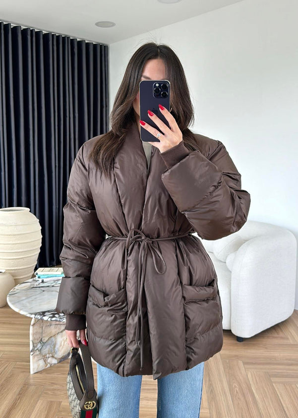 İp Bağlamalı Şişme Mont