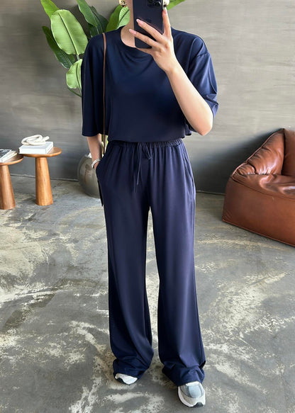 Kısa Kollu Modal Takım LACİVERT