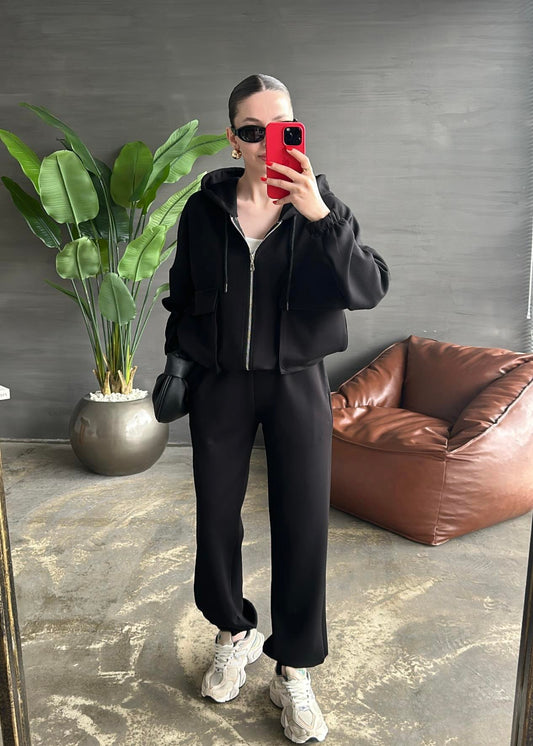 Torba Cepli Modal Takım SİYAH