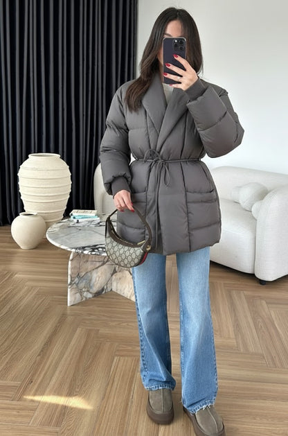 İp Bağlamalı Şişme Mont