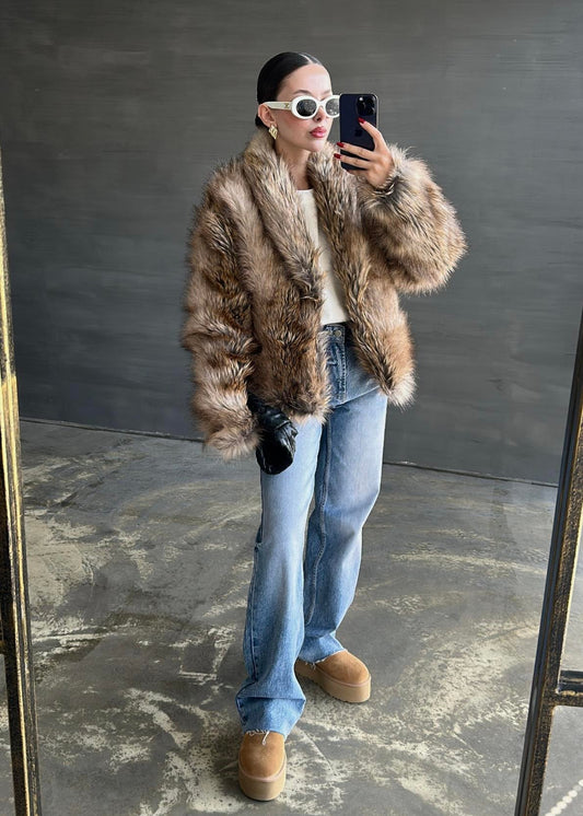 Ters Tüylü Kürk KAHVERENGİ