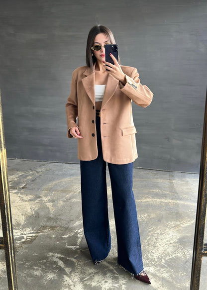 Süet Premium Ceket CAMEL