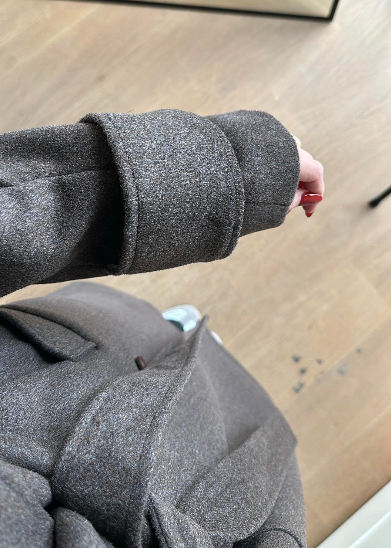 Kelebek Yakalı Kaban KAHVE