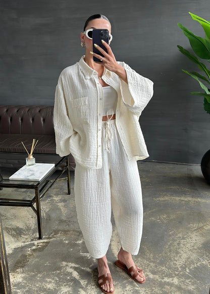 Simli Müslin Takım EKRU