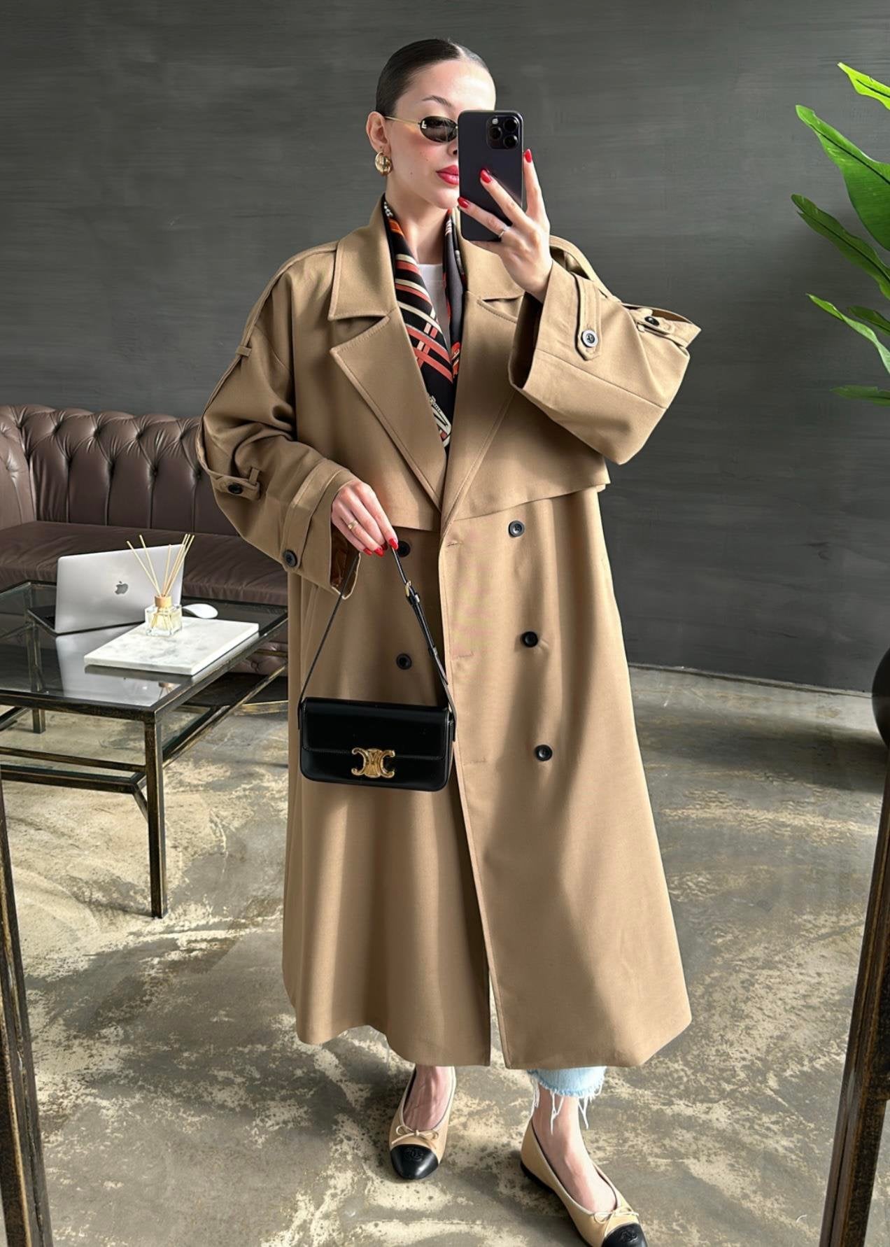 Gabardin Premium Trençkot VİZON