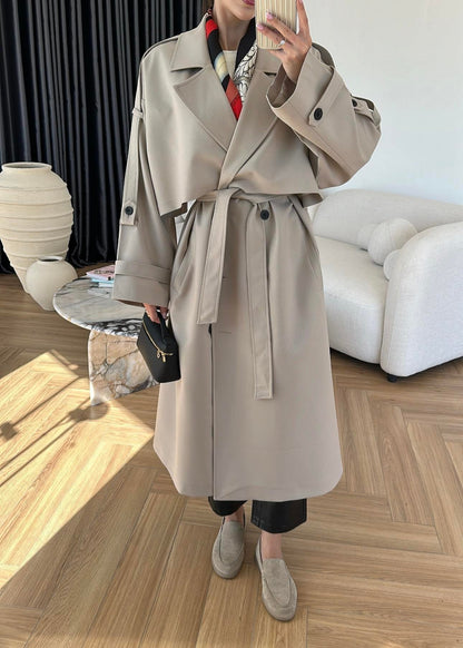 Omuzu Uzun Apoletli Trençkot TAŞ