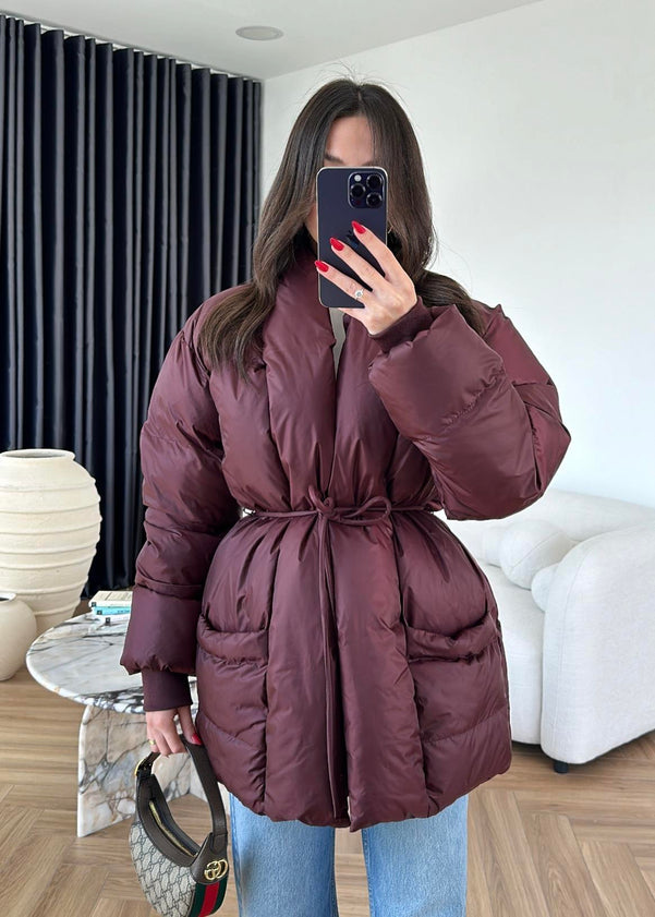 İp Bağlamalı Şişme Mont