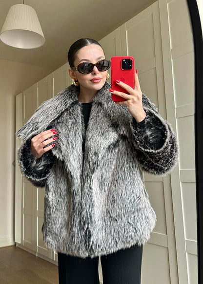 Volümlü Premium Kürk ANTRASİT