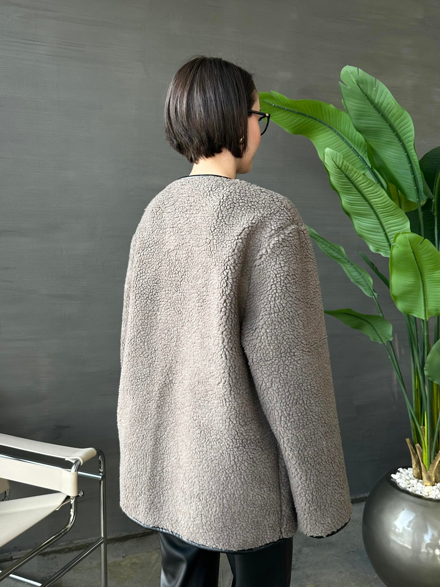 Aplikeli Kürklü Mont CAMEL