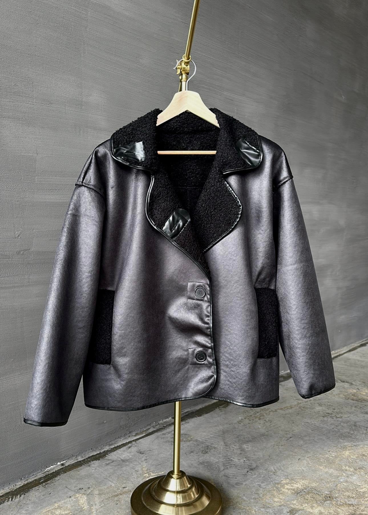 Nubuk Deri Ceket SİYAH