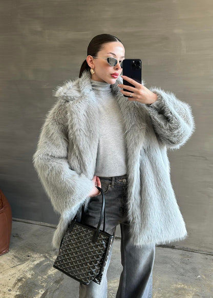 Ara Boy Premium Kürk GRİ