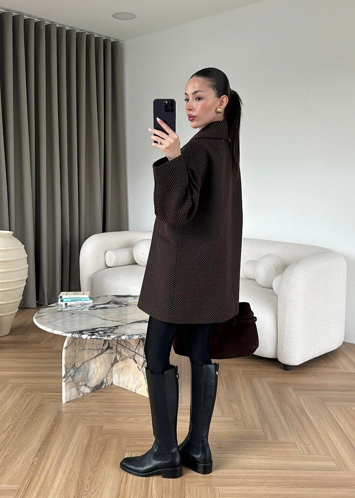 Balıksırtı Ara Boy Kaban ACI KAHVE