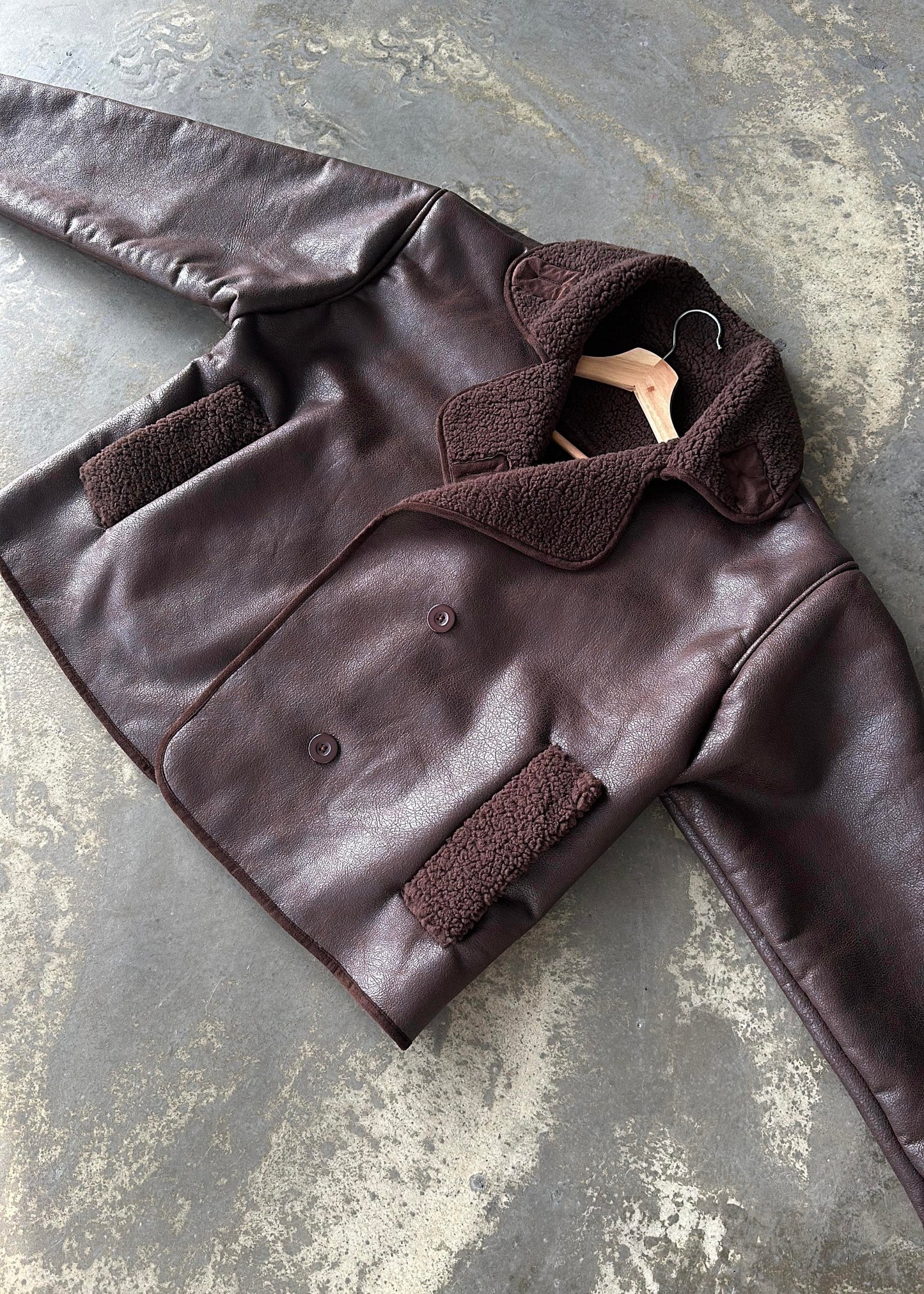 Nubuk Deri Ceket ACI KAHVE