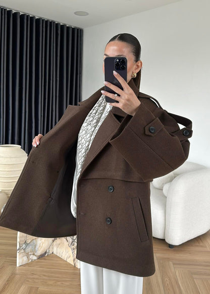 Ara Boy Kaşe Kaban ACI KAHVE