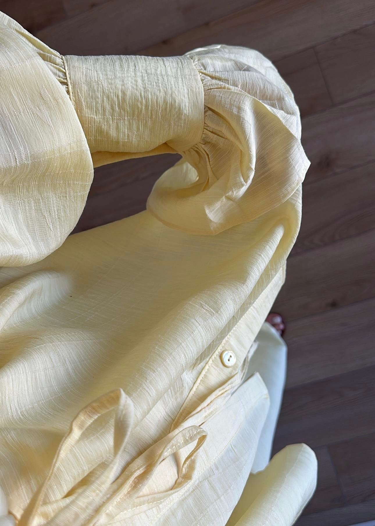 Büzgülü Gömlekli Takım SARI