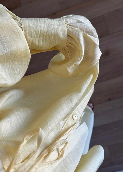 Büzgülü Gömlekli Takım SARI