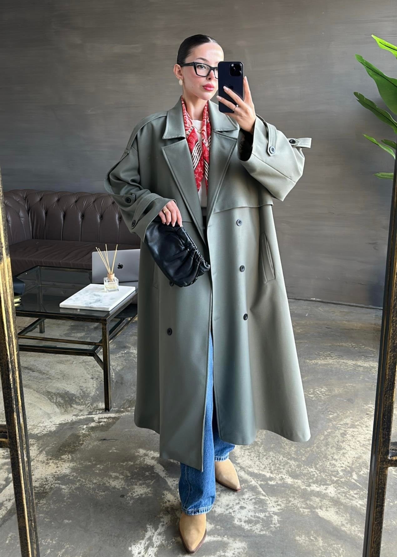 Gabardin Premium Trençkot HAKİ