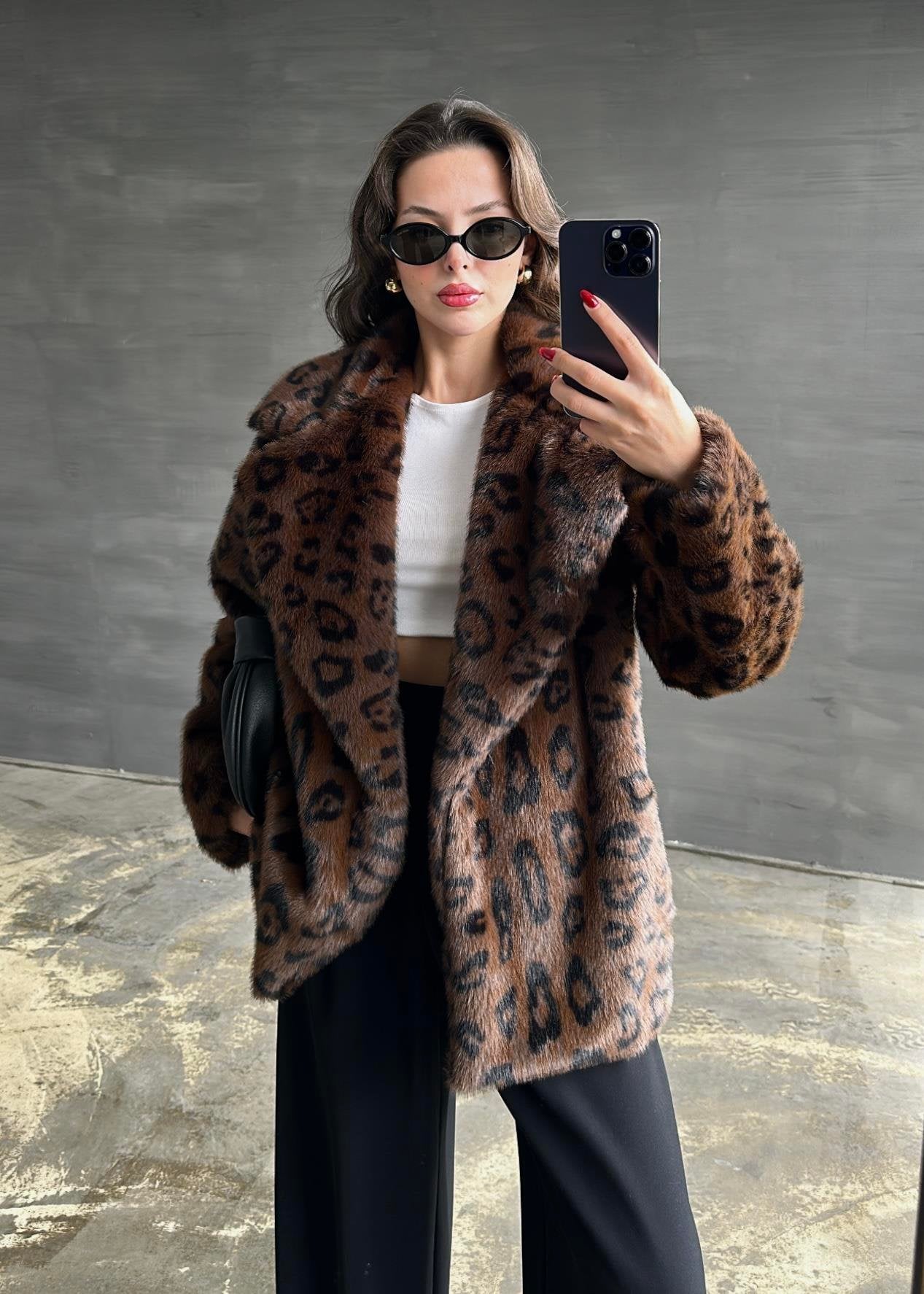 Uzun Leopar Kürk ACI KAHVE