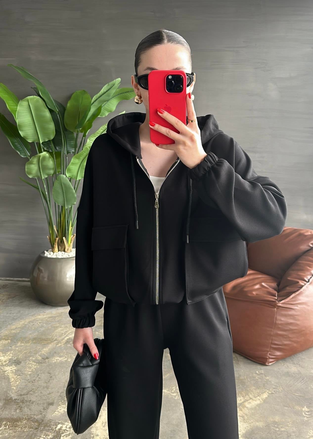 Torba Cepli Modal Takım SİYAH