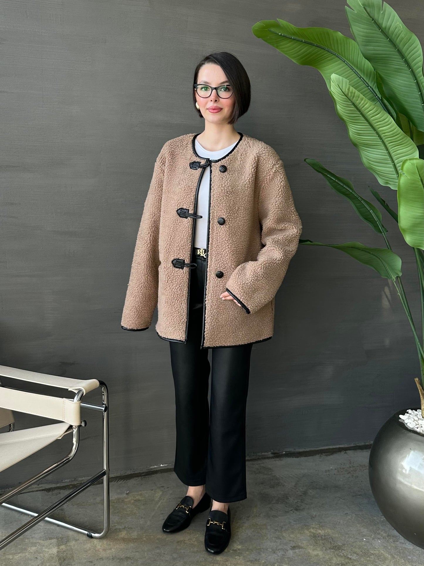 Aplikeli Kürklü Mont VİZON