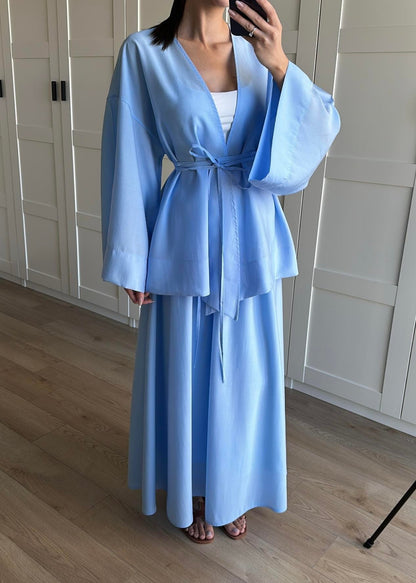Kimonolu Etekli Takım MAVİ