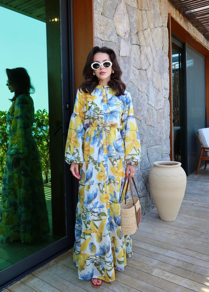 House Çiçekli Elbise RENKLİ