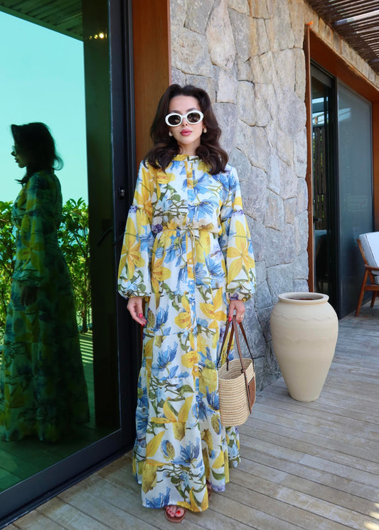 House Çiçekli Elbise RENKLİ