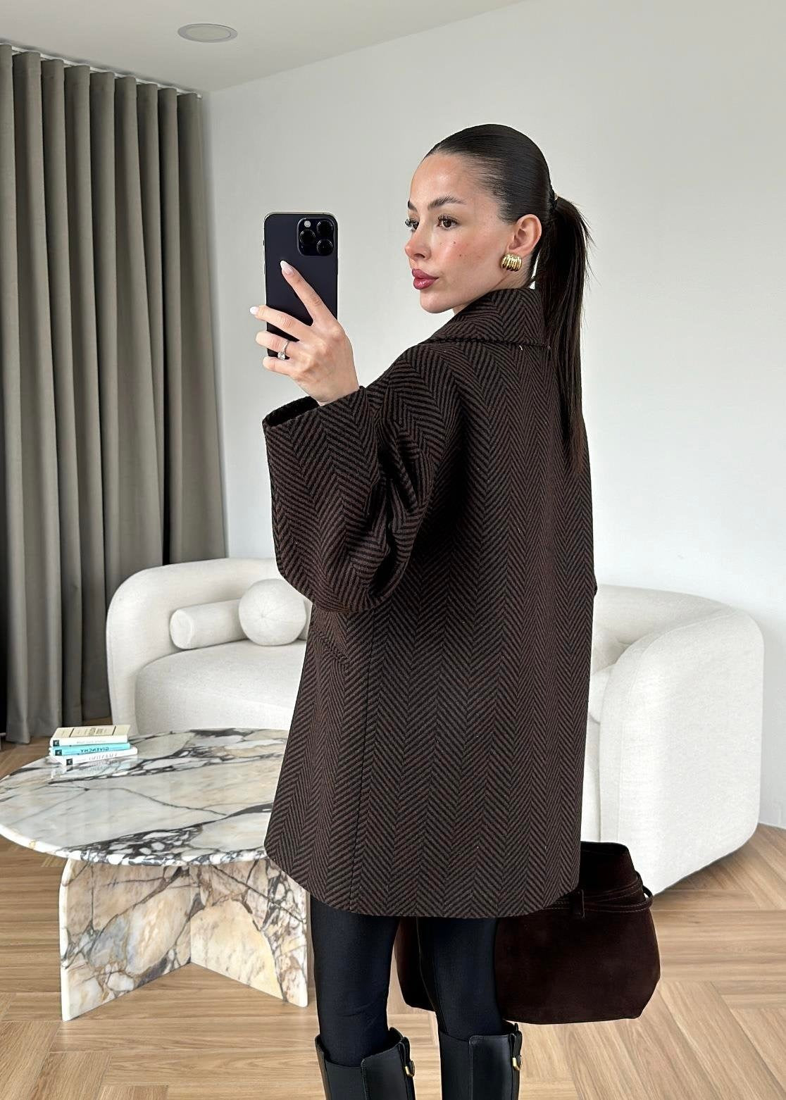 Balıksırtı Ara Boy Kaban ACI KAHVE