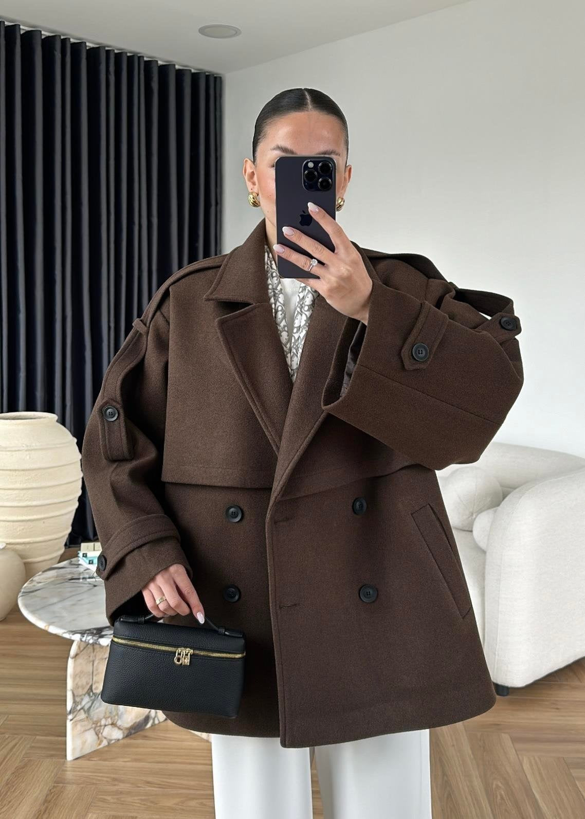 Ara Boy Kaşe Kaban ACI KAHVE